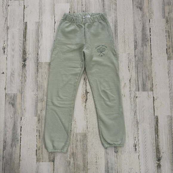 Morgan Stewart Sport Women's Size XS Jogger Sweatpants Light Green Elastic Waist - Picture 2 of 6